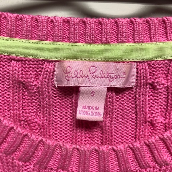 Pink Lily Pulitzer Cable Knit Sweater - Picture 4 of 4